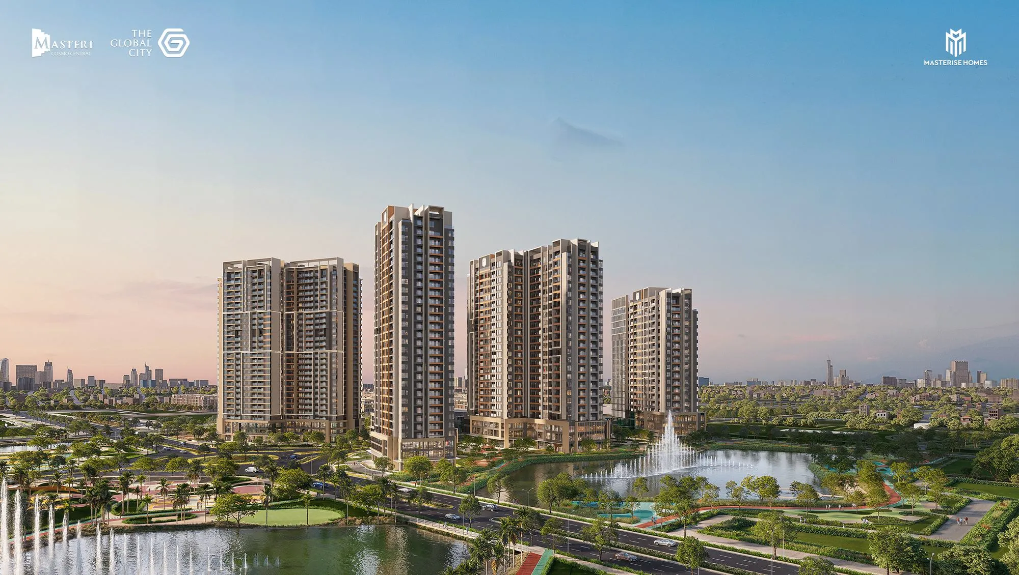 Ba tòa phân khu NEXUS CT3 bên mặt nước The Global City